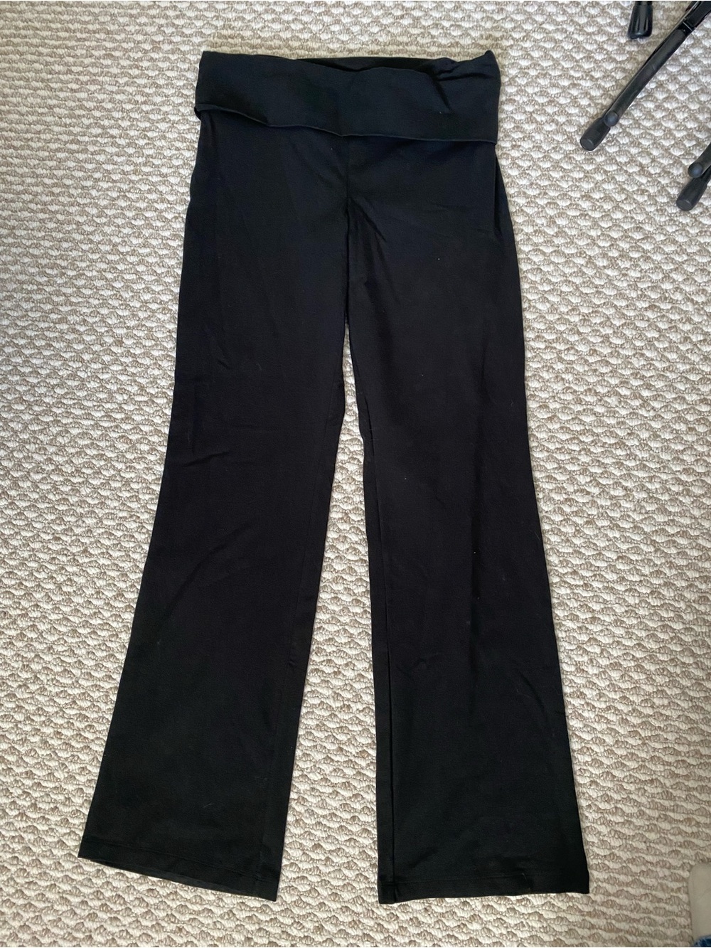 VS Pink Fold Over Bootcut Yoga Pants Y2K
